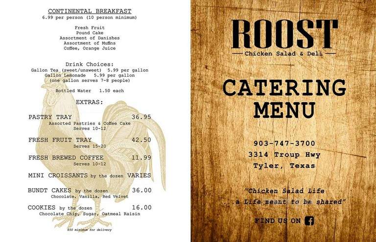 Roost - Tyler, TX menu_pic