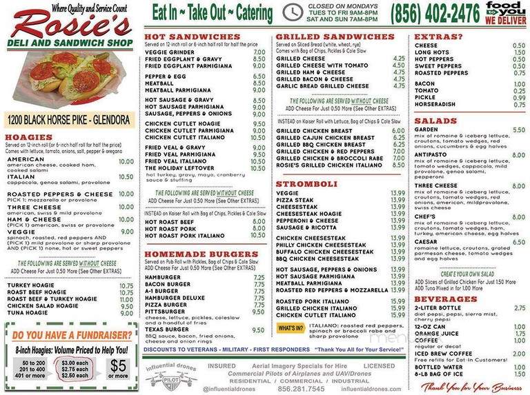 Rosies Deli & Sandwich Shop - Glendora, NJ menu_pic