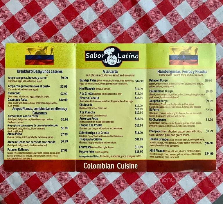 Sabor Latino - Macon, GA menu_pic