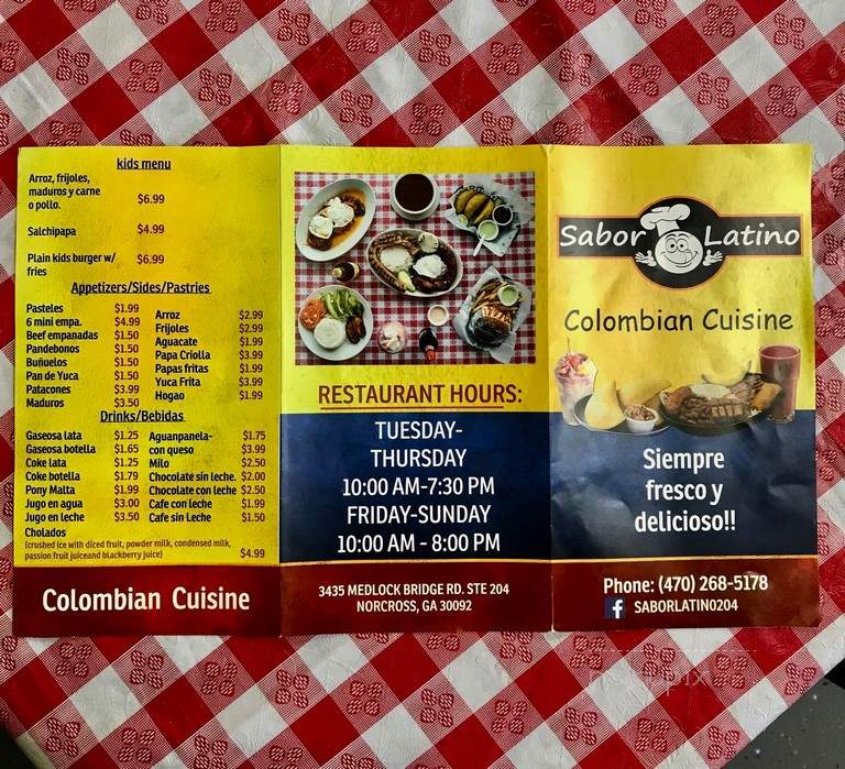 Sabor Latino - Macon, GA menu_pic