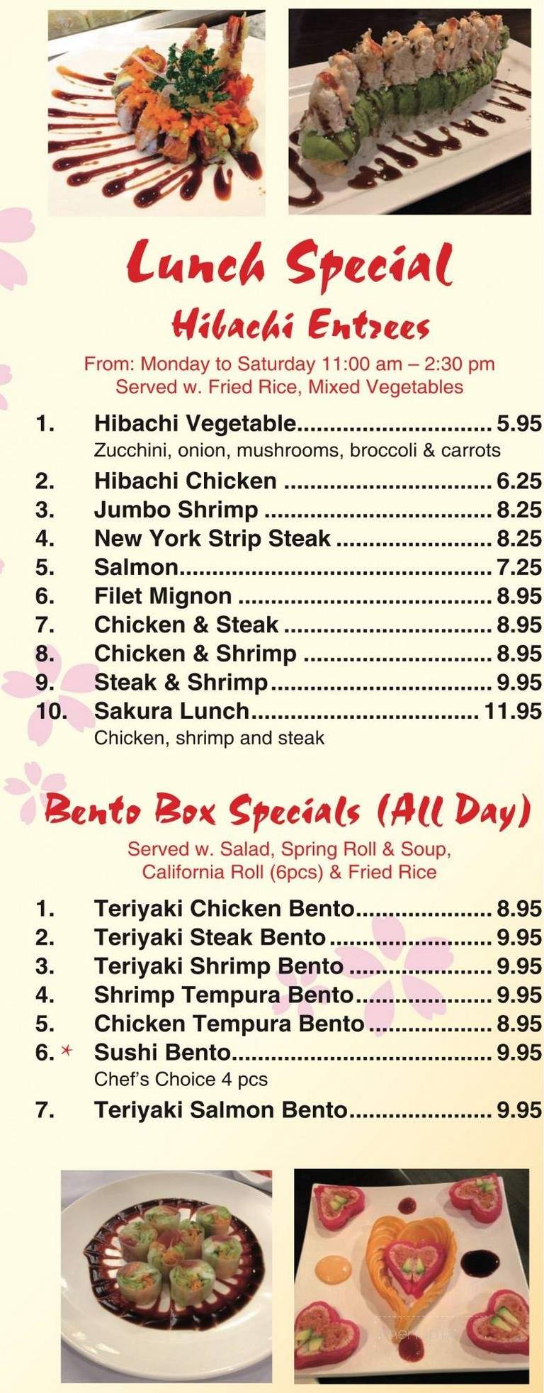 Sakura - Houma, LA menu_pic