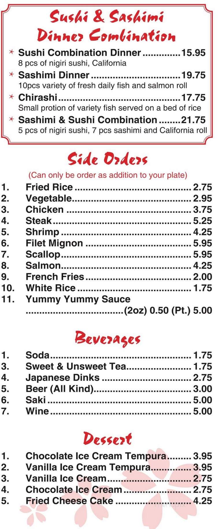 Sakura - Houma, LA menu_pic