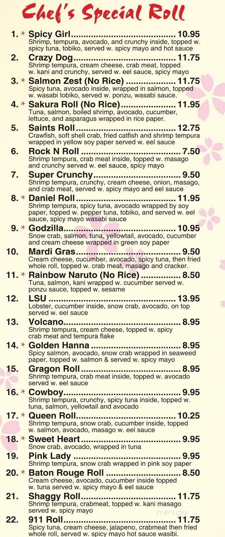 Sakura - Houma, LA menu_pic