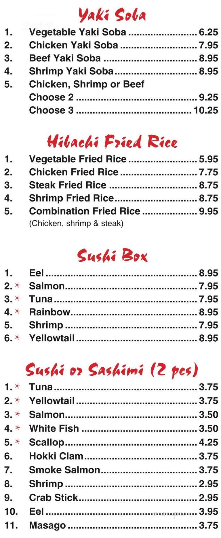 Sakura - Houma, LA menu_pic