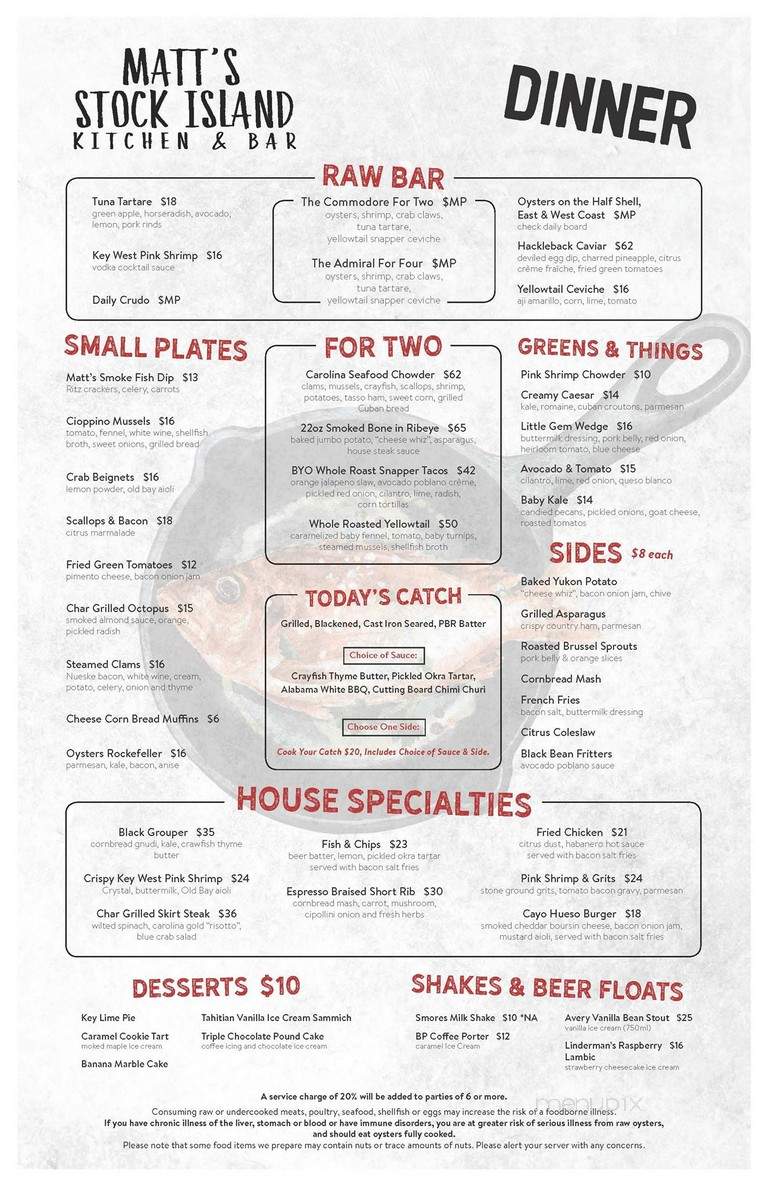 Salty's Oyster Dockside Bar & Grill - Stock Island, FL menu_pic