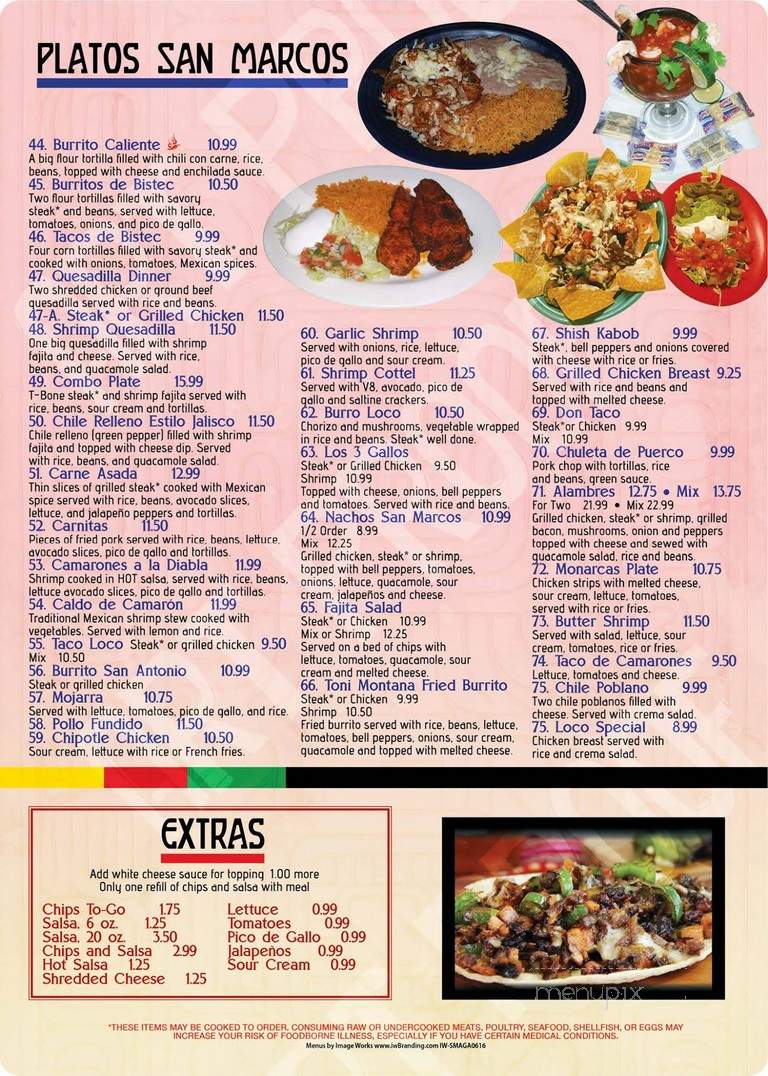 San Marcos Mexican Grill - Cairo, GA menu_pic