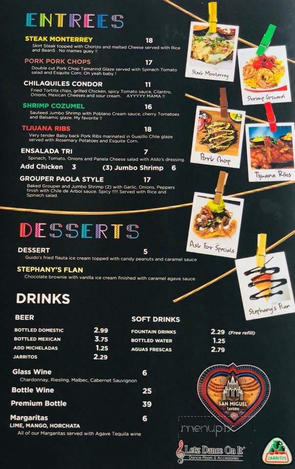 San Miguel Tavern - Saint Cloud, FL menu_pic
