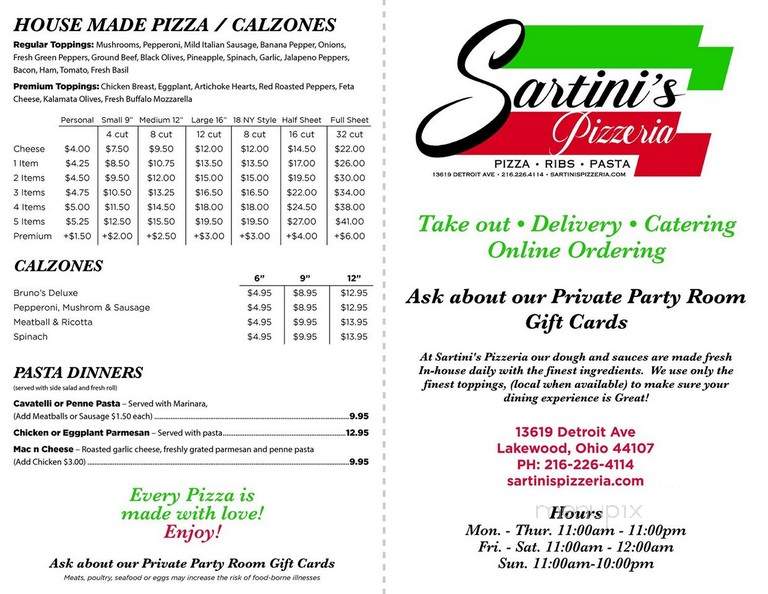 Sartinis Pizza - Lakewood, OH