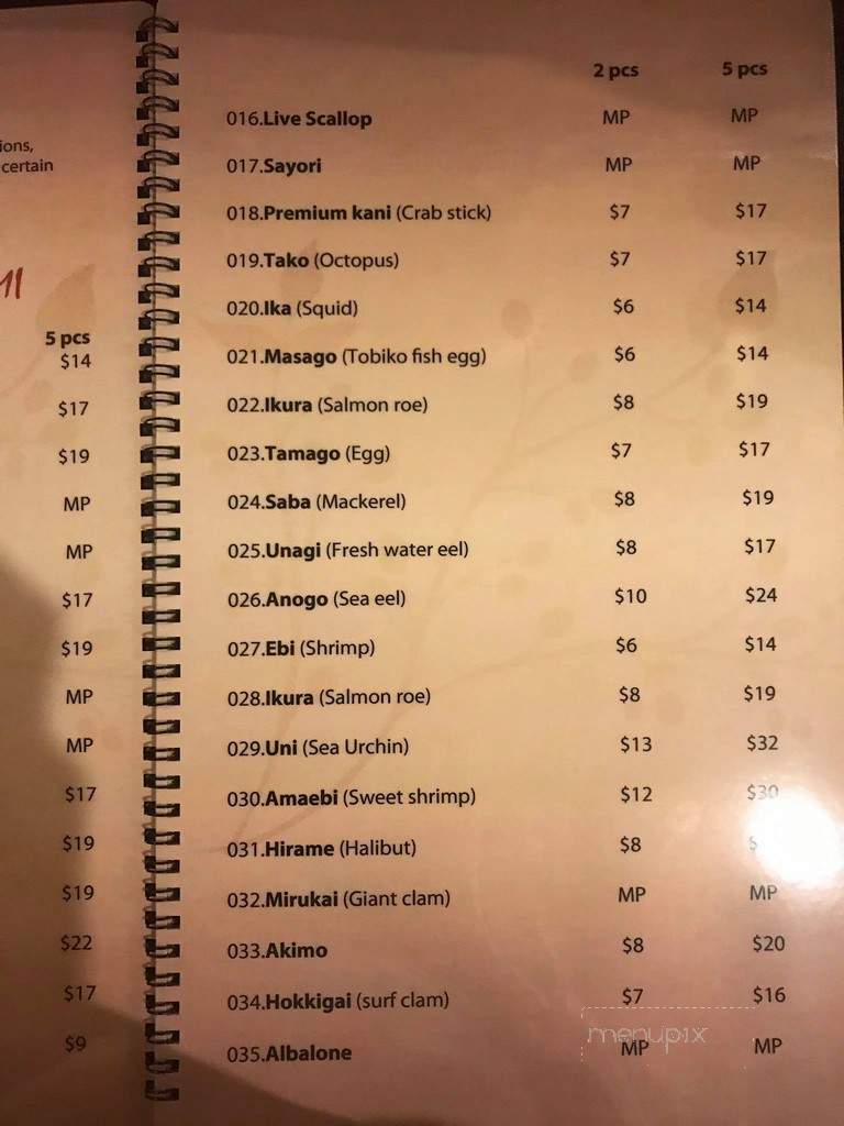 Satoshi Sushi - Fountain Valley, CA menu_pic