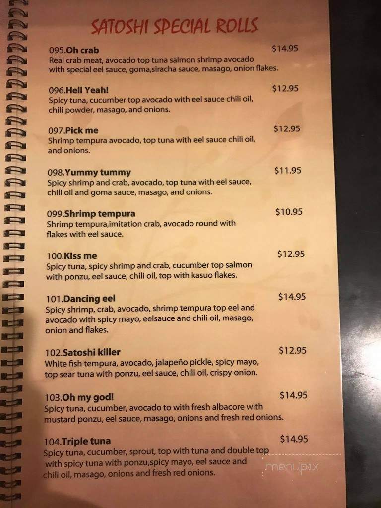Satoshi Sushi - Fountain Valley, CA menu_pic