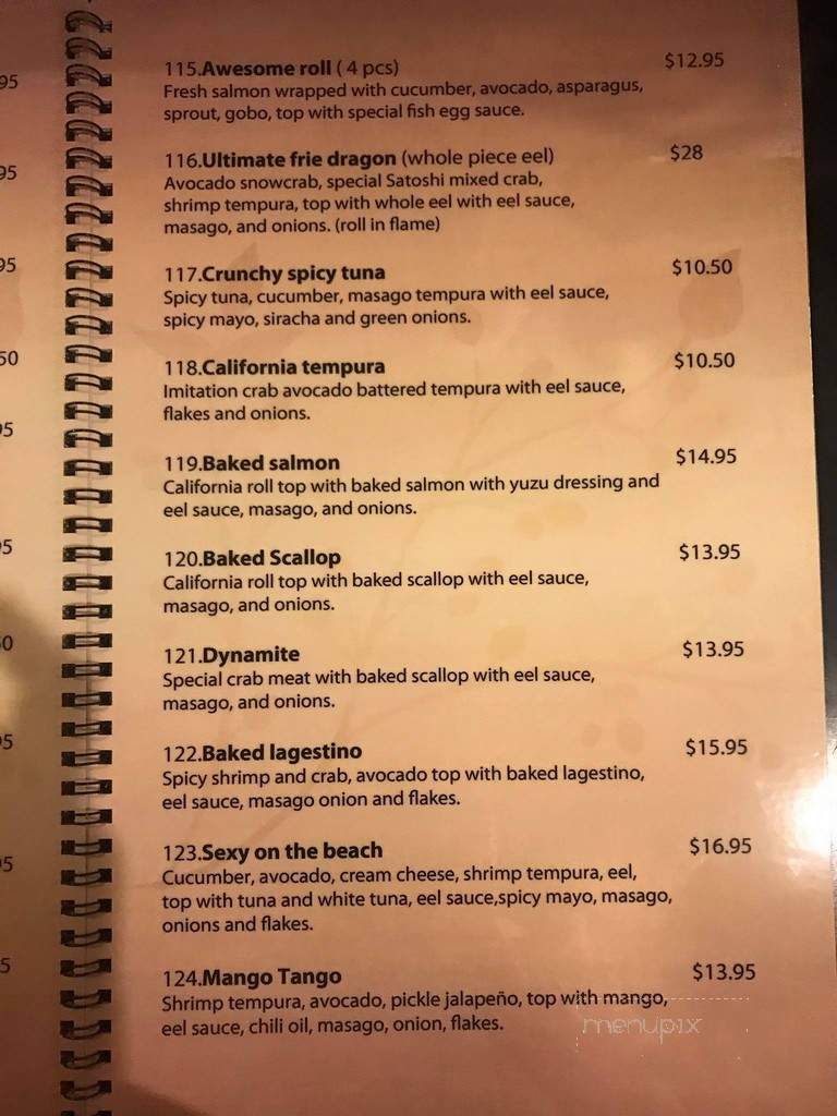 Satoshi Sushi - Fountain Valley, CA menu_pic