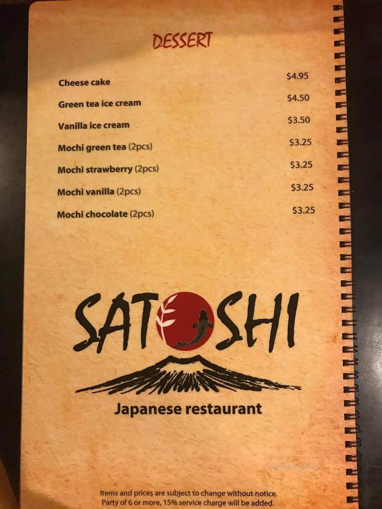 Satoshi Sushi - Fountain Valley, CA menu_pic