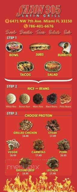 Sazon 305 - Miami, FL menu_pic