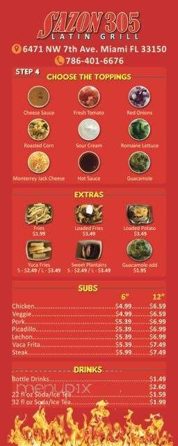 Sazon 305 - Miami, FL menu_pic