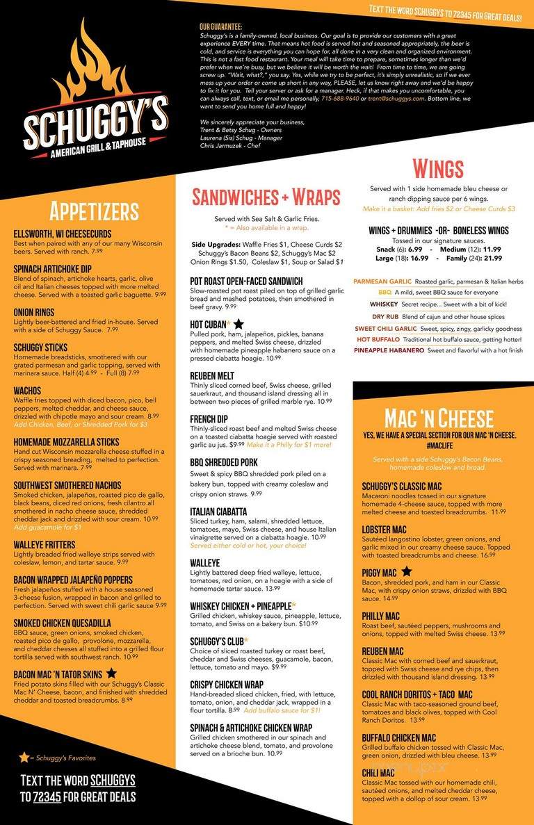 Schuggys American Grill & Taphouse - Hammond, WI menu_pic