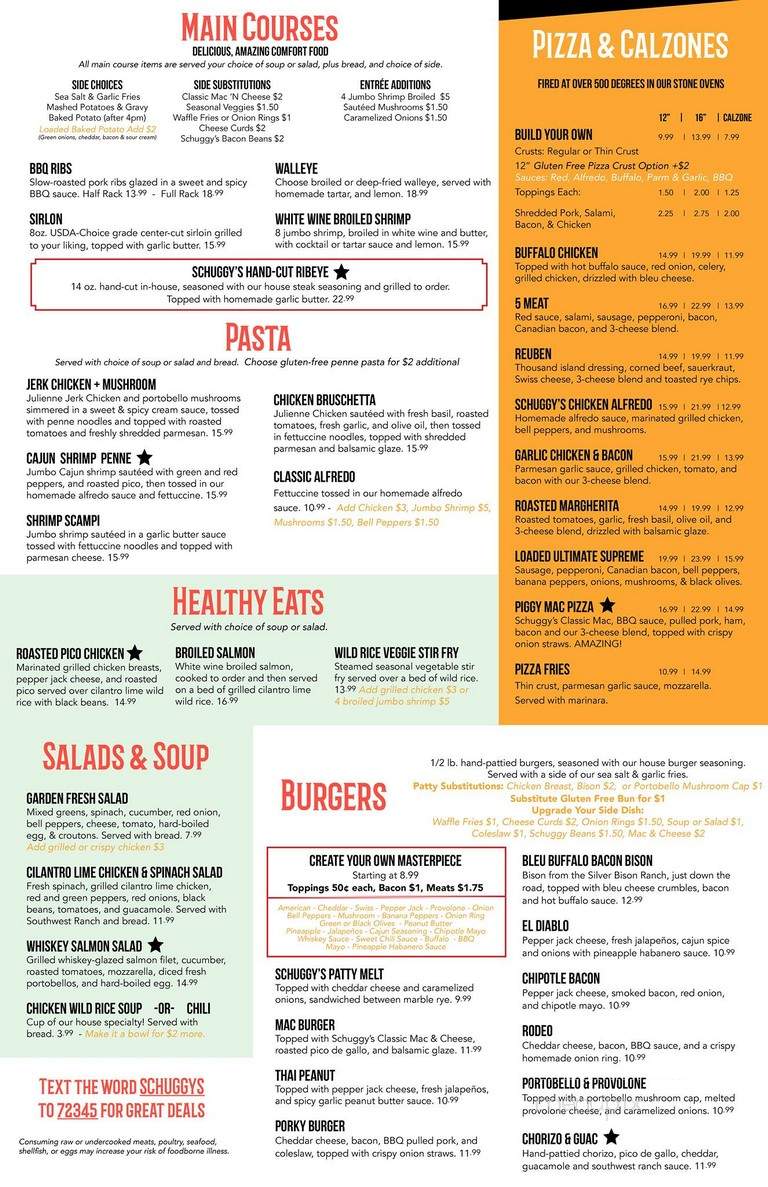 Schuggys American Grill & Taphouse - Hammond, WI menu_pic