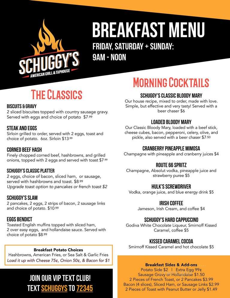 Schuggys American Grill & Taphouse - Hammond, WI menu_pic