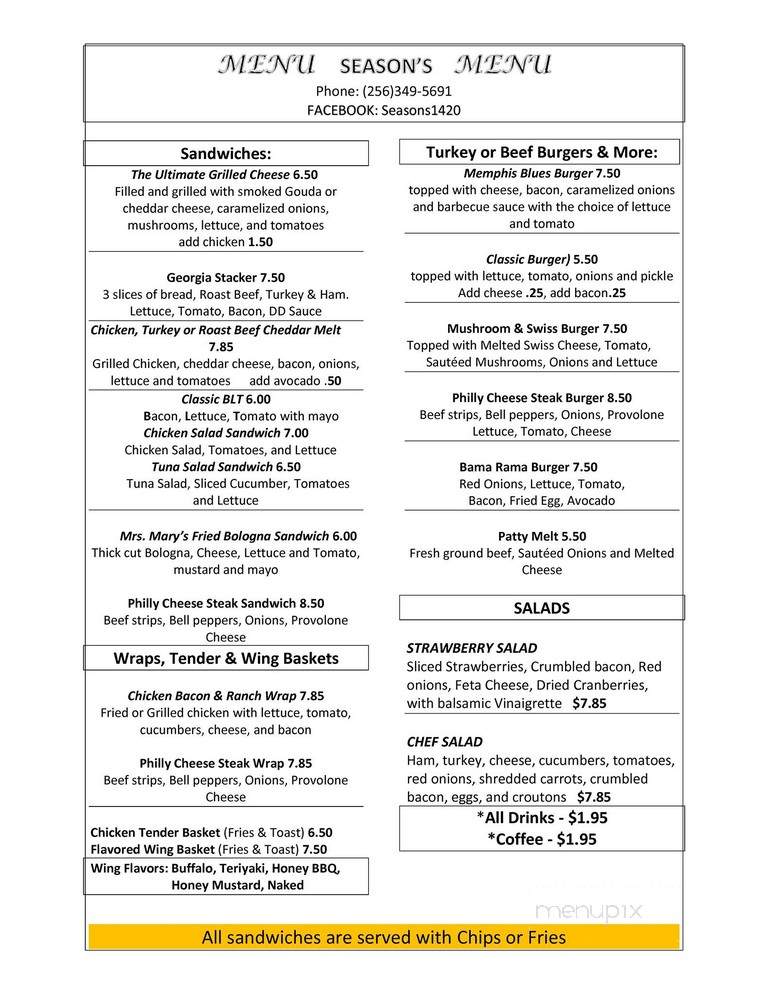 Seasons - Florence, AL menu_pic