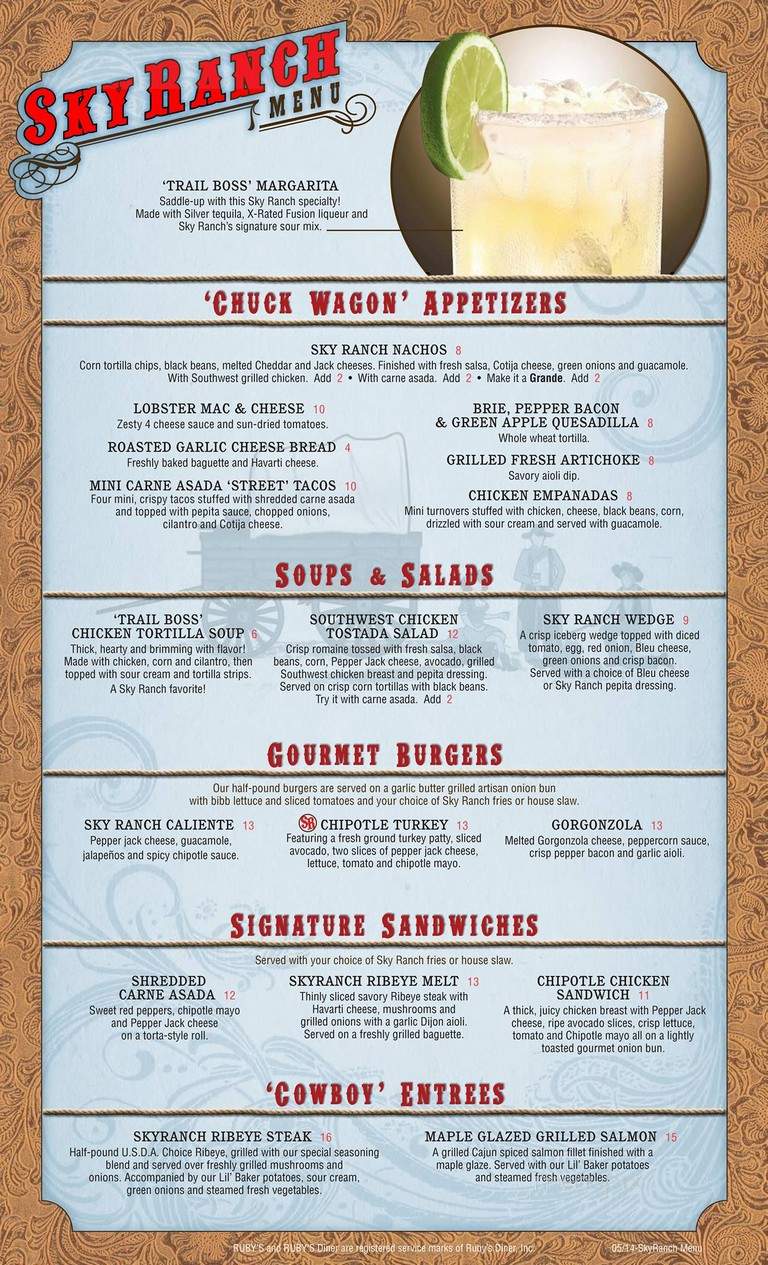 Sky Ranch Saloon - San Juan Capistrano, CA menu_pic