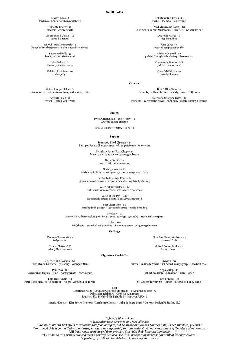 Sourwood - Marble Hill, GA menu_pic
