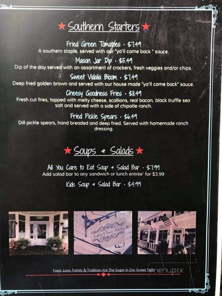 Southern Charm Kitchen - Dandridge, TN menu_pic
