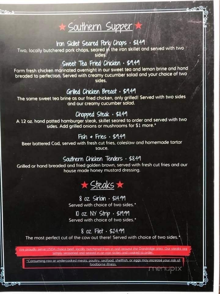 Southern Charm Kitchen - Dandridge, TN menu_pic