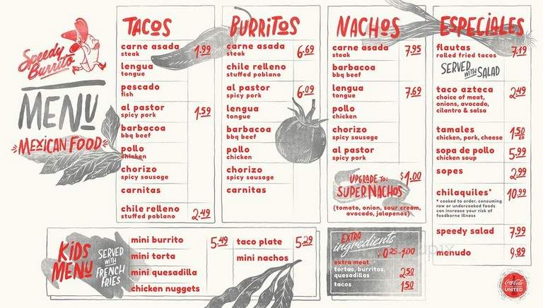 Speedy Burrito - Getzville, NY menu_pic