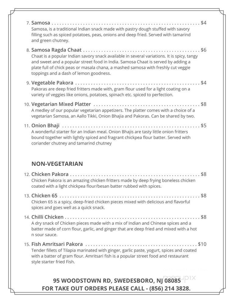 Spicy Affair Indian kitchen - Swedesboro, NJ menu_pic