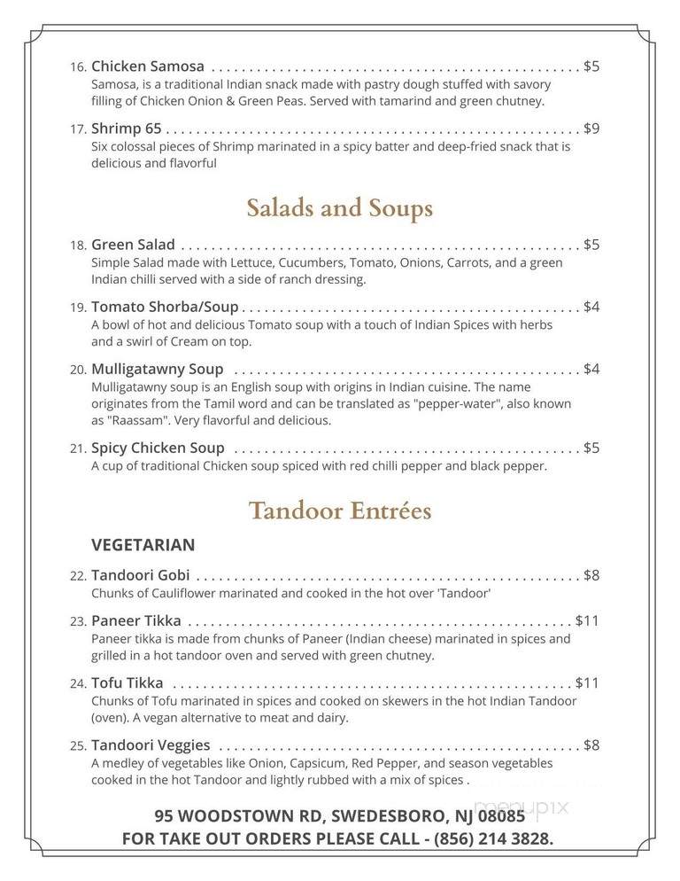Spicy Affair Indian kitchen - Swedesboro, NJ menu_pic