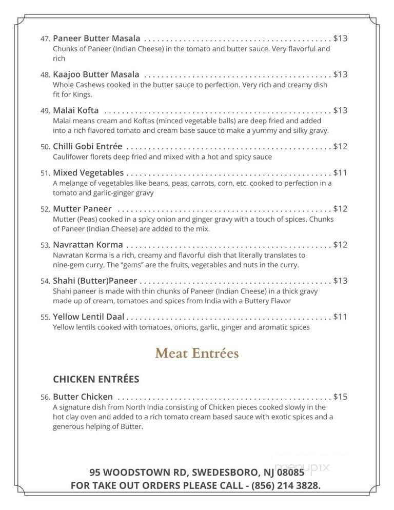 Spicy Affair Indian kitchen - Swedesboro, NJ menu_pic