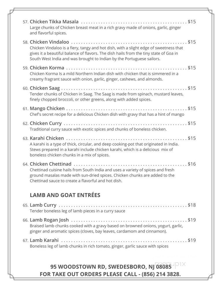 Spicy Affair Indian kitchen - Swedesboro, NJ menu_pic