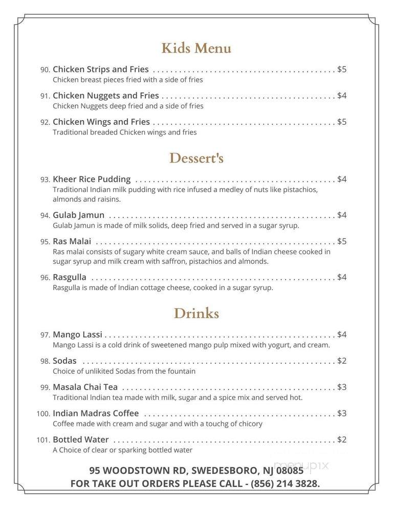 Spicy Affair Indian kitchen - Swedesboro, NJ menu_pic