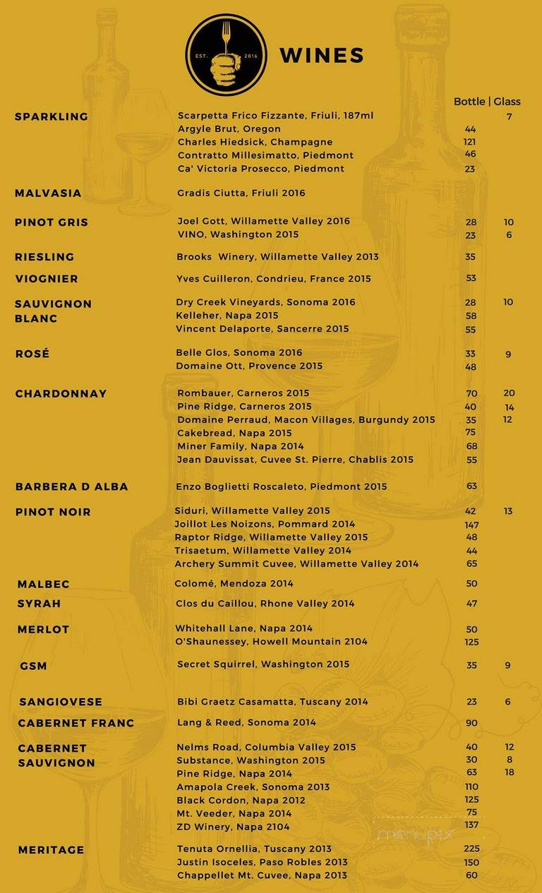Squire House - Bozeman, MT menu_pic