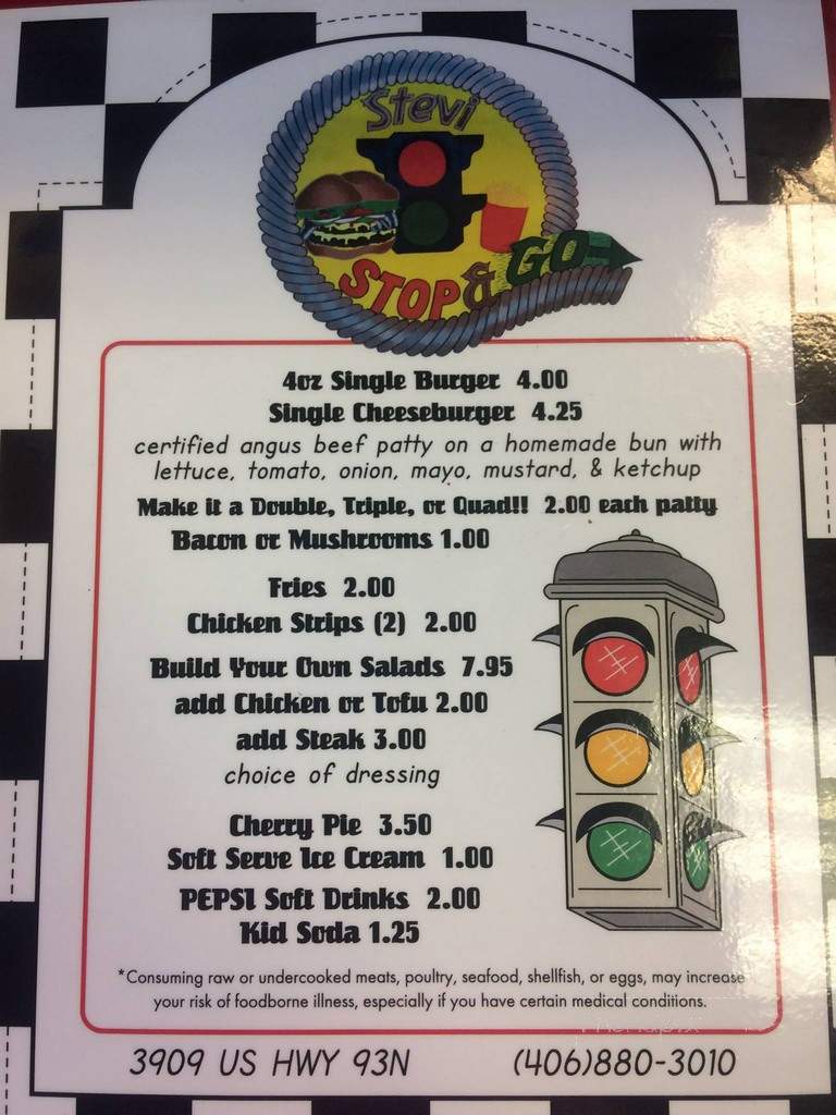Stevi Stop And Go - Stevensville, MT menu_pic
