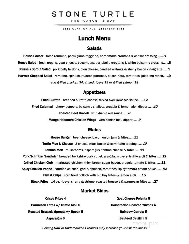 Stone Turtle - St. Louis, MO menu_pic