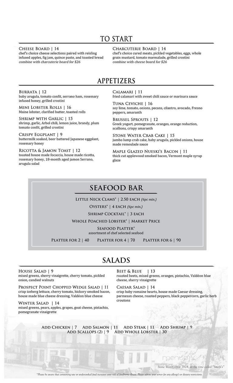 Stone Water at 3 Peaks Marina - Lake Hopatcong, NJ menu_pic