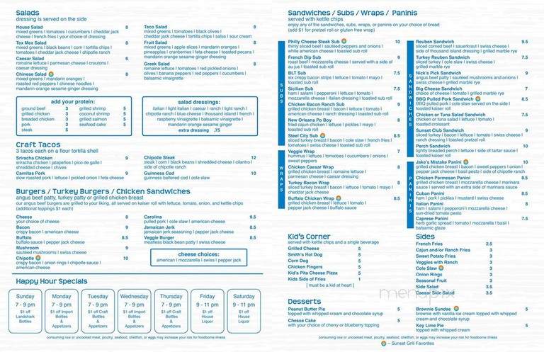 Sunset Grill - Edinboro, PA