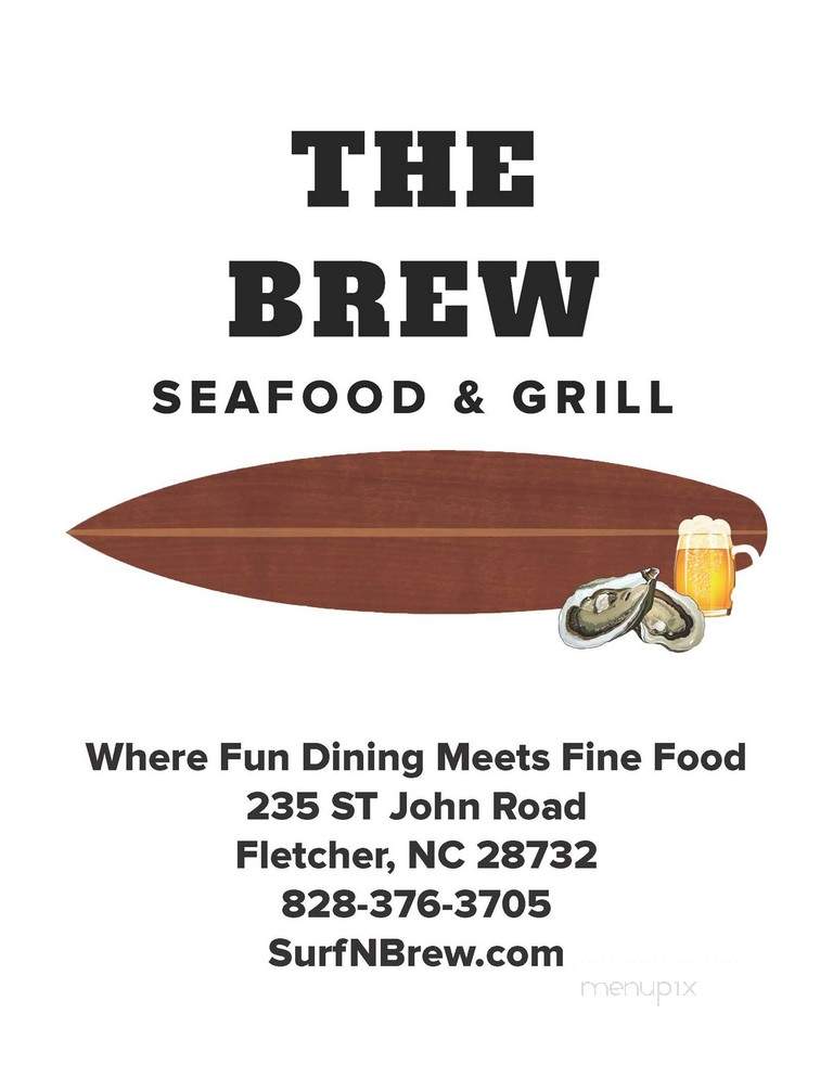 Surf N Brew Oyster Bar - Fletcher, NC menu_pic