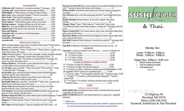 Sushilicious & Thai - Waveland, MS menu_pic