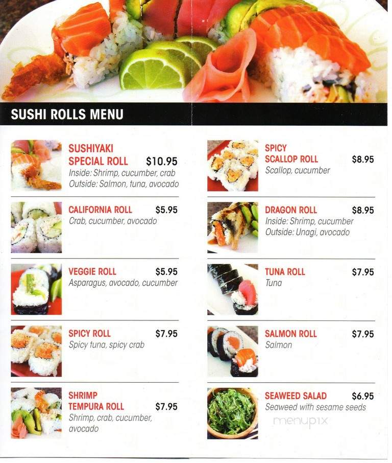 Sushiyaki - Fresno, CA menu_pic