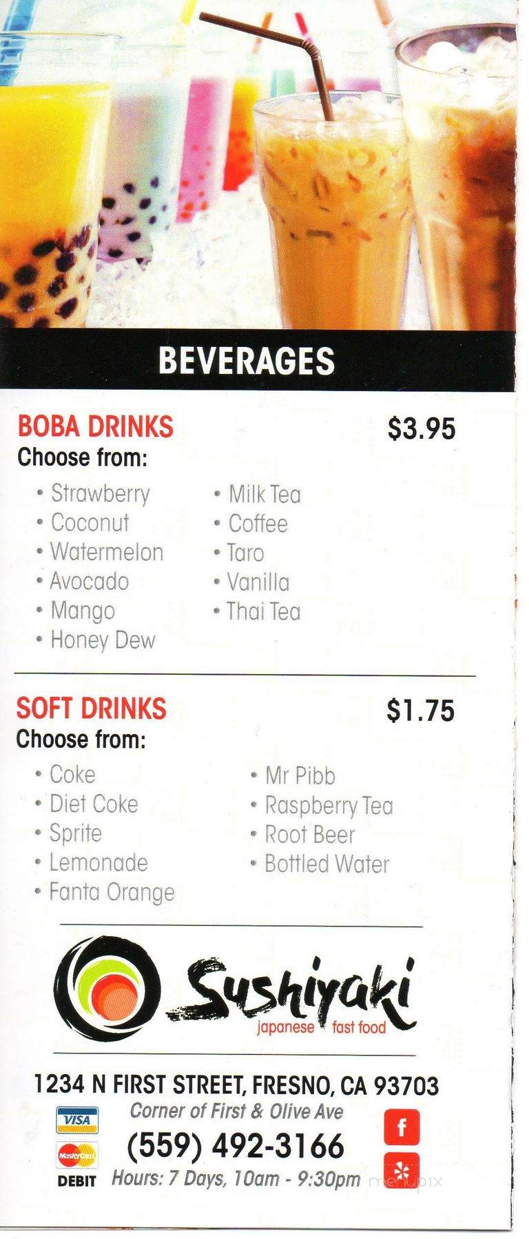 Sushiyaki - Fresno, CA menu_pic