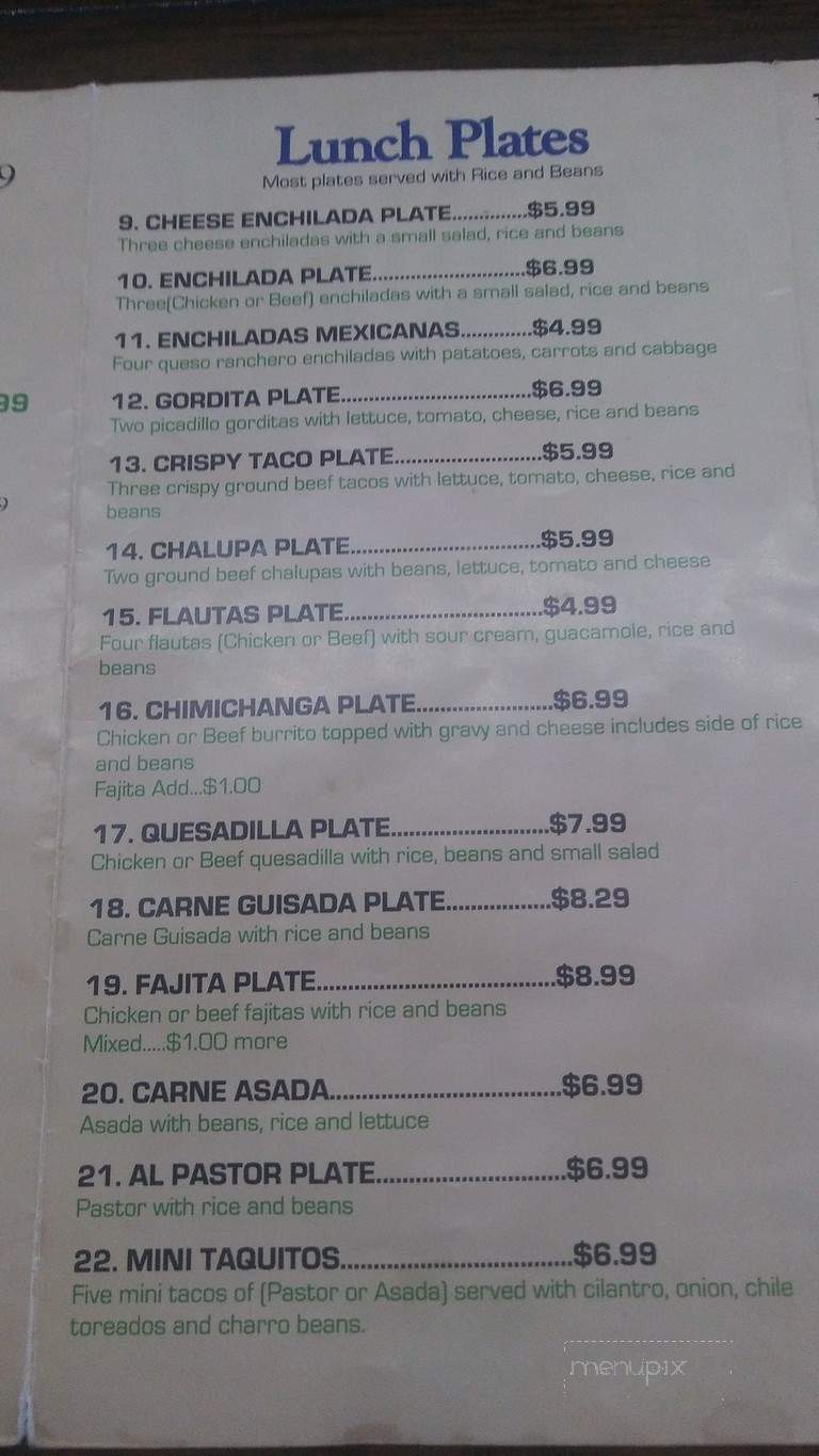 Taqueria - Andover, MA menu_pic
