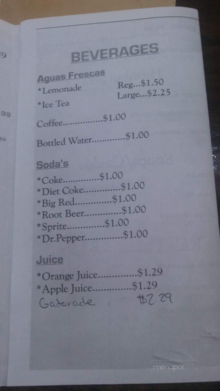 Taqueria - Andover, MA menu_pic