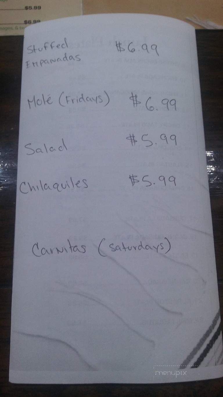 Taqueria - Andover, MA menu_pic