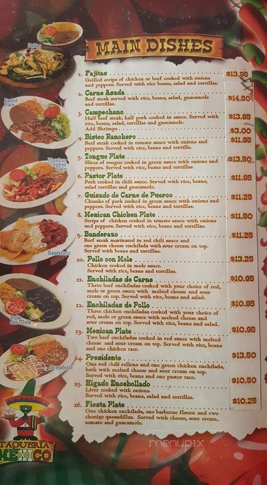 Taqueria - Bellingham, MA menu_pic