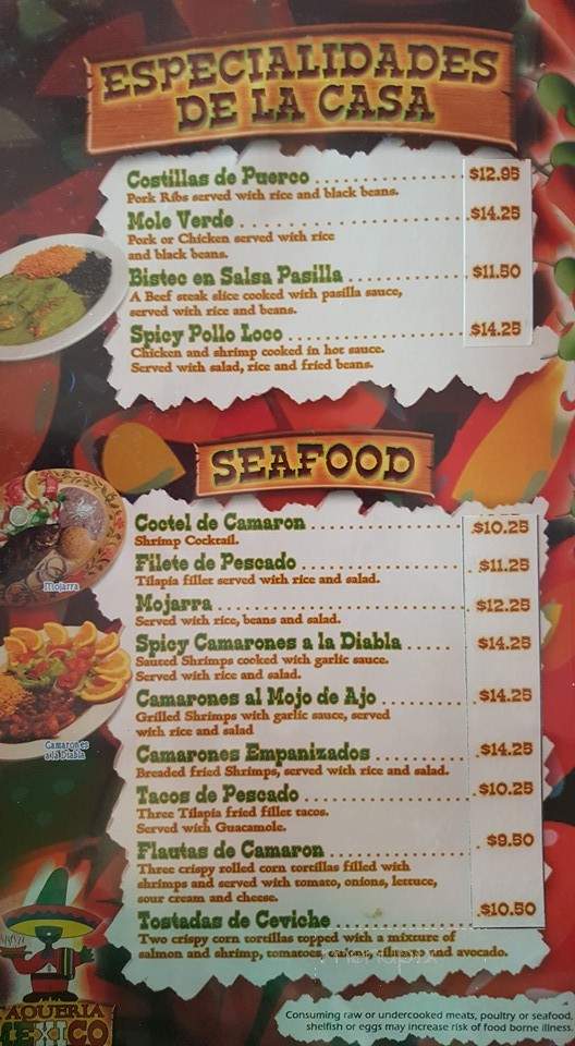 Taqueria - Bellingham, MA menu_pic