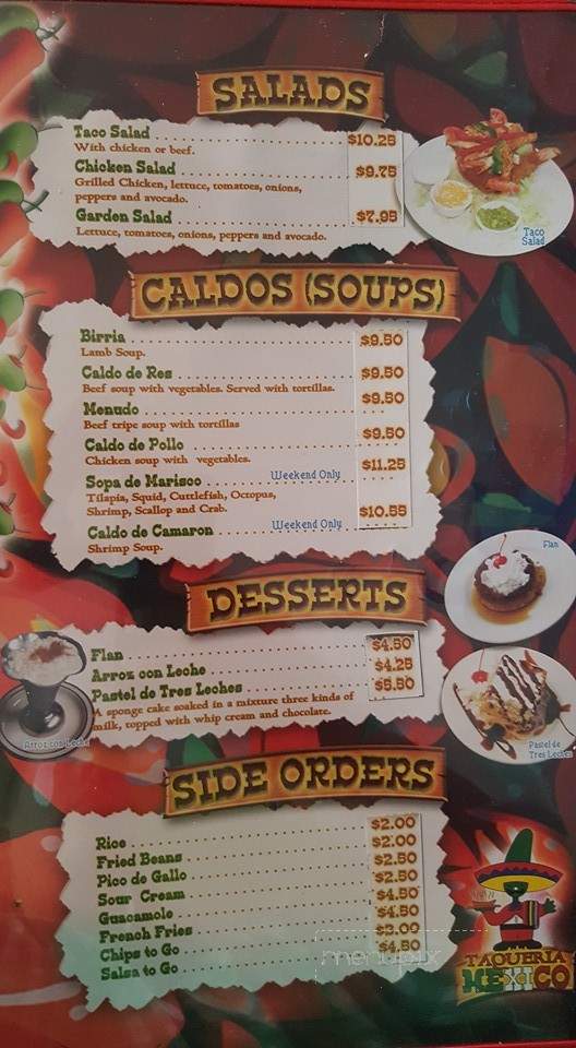 Taqueria - Bellingham, MA menu_pic