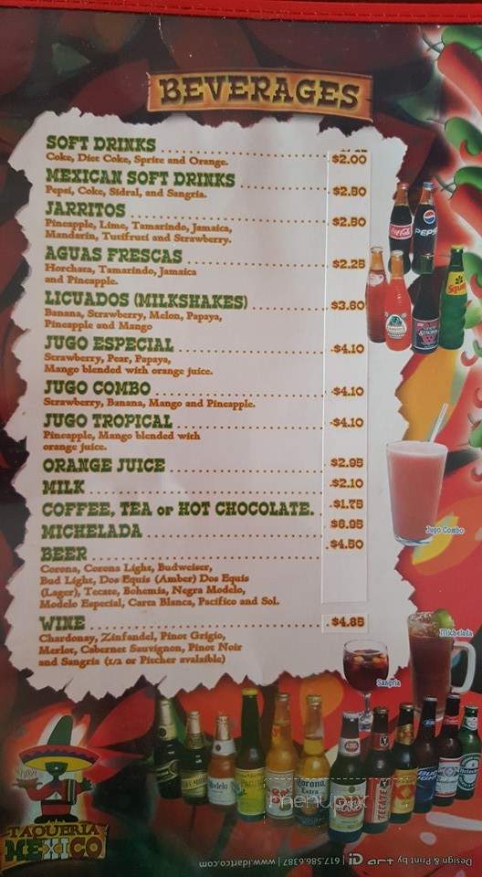 Taqueria - Bellingham, MA menu_pic