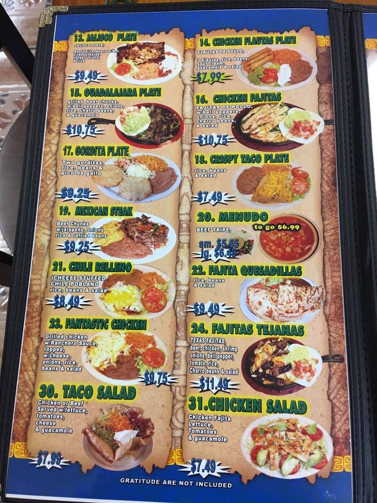 Taqueria Casa Tapatio - San Antonio, TX menu_pic