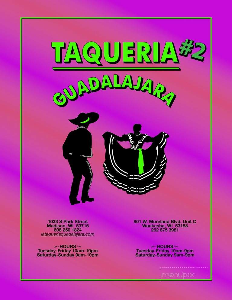 Taqueria Guadalajara - Waukesha, WI menu_pic